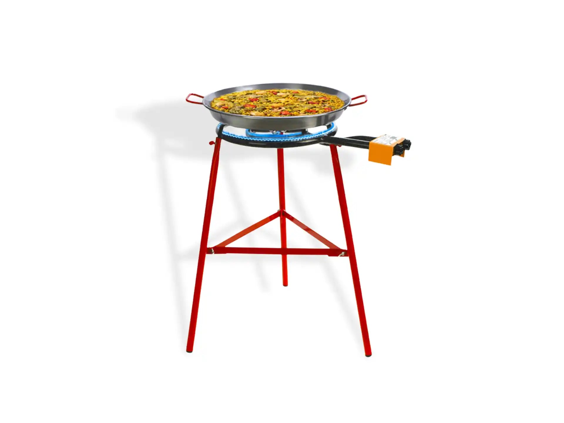 Garcima COMPLETE SET paella brander 40 cm met standaard en gevulde stalen paella pan 50 cm Tabarca, productfoto.