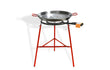 Garcima COMPLETE SET met paella brander 50 cm, standaard en stalen paella pan 60 cm Mirador, productfoto op witte achtergrond.