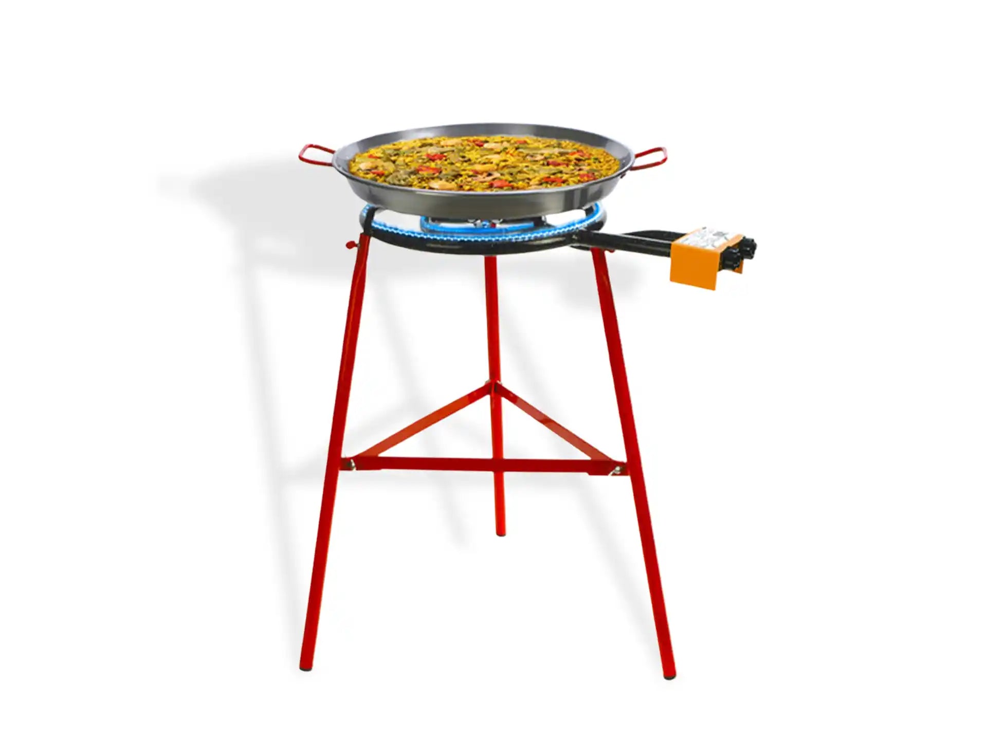Garcima COMPLETE SET paella brander 60 cm met standaard en gevulde stalen paella pan 70 cm Ibiza, productfoto.