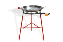 Garcima - COMPLETE SET - Paella Brander 60 cm incl Standaard -  Stalen Paella Pan 70 cm - Ibiza