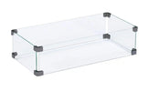 Glasombouw Rechthoek 50 x 25 cm | Geschikt voor Inbouwbrander | Zwart gecoat