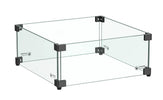 Glasombouw Vierkant 30 x 30 cm | Geschikt voor Inbouwbrander | Zwart gecoat