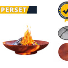 GoFire SUPERSET Soho vuurschaal cortenstaal met vonkenscherm en deksel 80 cm