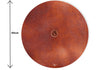 Ronde cortenstalen Gofire deksel voor vuurschaal met een diameter van 101 cm, voorzien van een handvat in het midden en afgewerkt met een natuurlijke roestkleurige uitstraling.