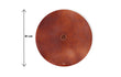 Ronde cortenstalen Gofire deksel voor vuurschaal met een diameter van 61 cm, voorzien van een handvat in het midden en afgewerkt met een natuurlijke roestkleurige uitstraling.