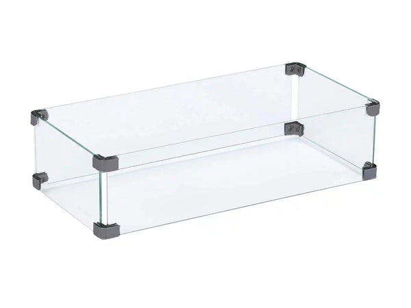 Gofire Glasombouw Rechthoek 80 x 30 cm | Voor Inbouwbrander Rechthoek 75 x 25 cm en 76 x 26 cm | Zwart gecoat