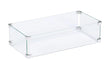 Rechthoekige Gofire glasombouw 84 × 41 cm voor inbouwbrander, vrijstaand product op witte achtergrond.