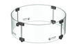 Gofire glasombouw rond 45 cm zwart voor inbouwbrander, vrijstaand product op witte achtergrond.
