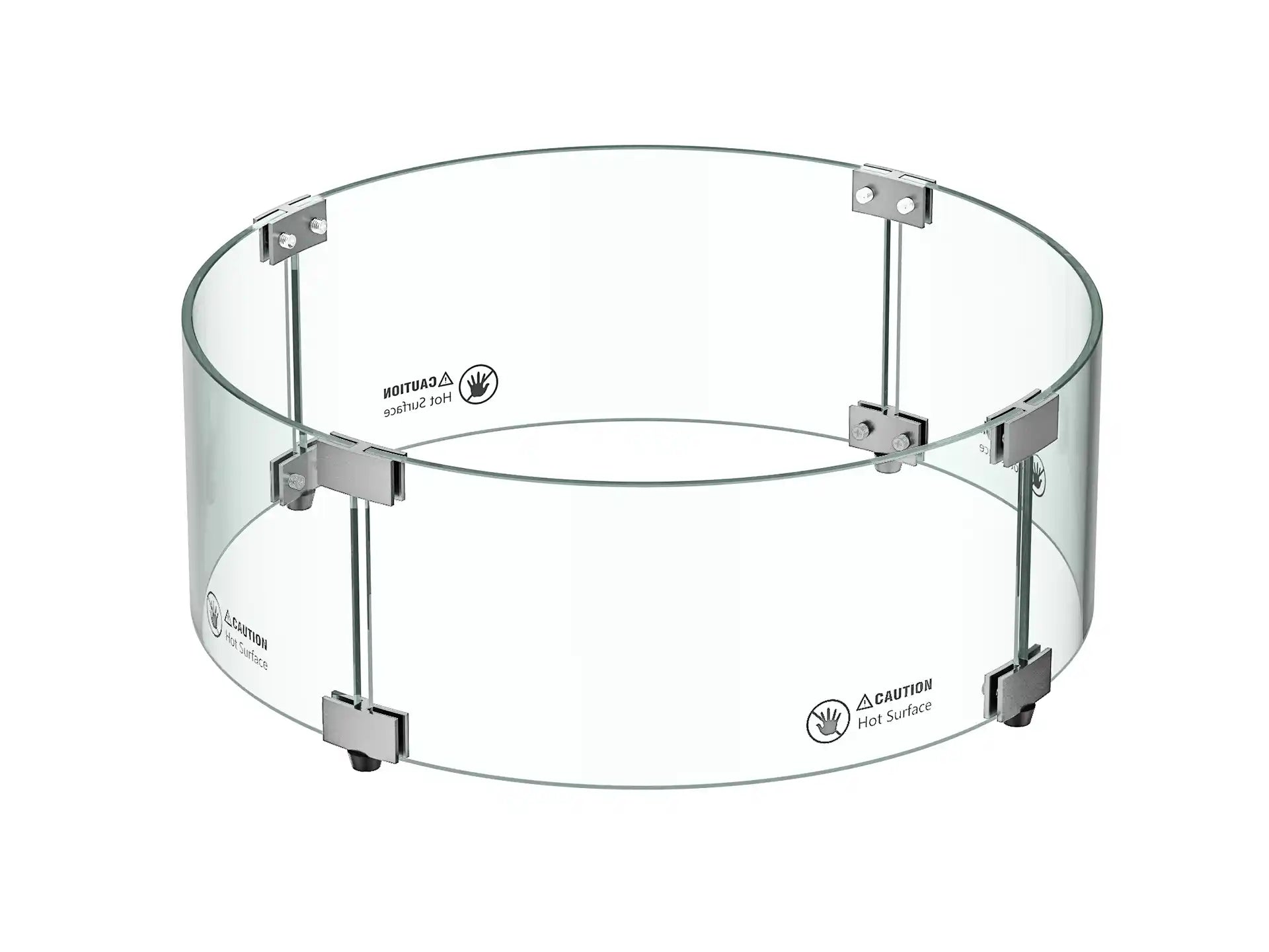Glasombouw Rond 45 cm | Geschikt voor Inbouwbrander | RVS