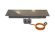 Gofire inbouwbrander rechthoek 75 × 25 cm gezien van voren, inclusief flexibel bedieningspaneel voor eenvoudige aansluiting.