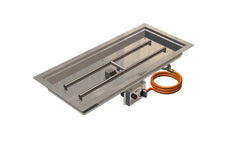 Gofire Inbouwbrander Rechthoek 56 x 28 cm | Flexibel bedieningspaneel | RVS