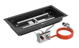 Gofire Inbouwbrander Rechthoek 75 x 25 cm | Flexibel bedieningspaneel | Zwart gecoat