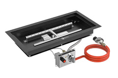 Gofire Inbouwbrander Rechthoek 56 x 28 cm | Flexibel bedieningspaneel | Zwart gecoat