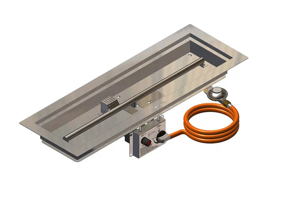 Gofire Inbouwbrander Rechthoek 75 x 25 cm | Flexibel bedieningspaneel | RVS