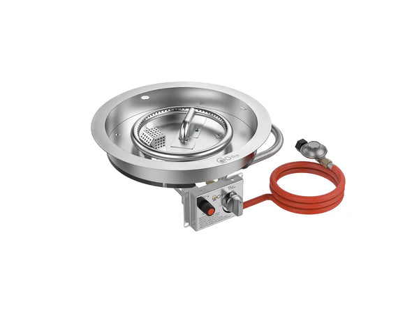 Gofire Inbouwbrander Rond 39 cm | Flexibel bedieningspaneel | RVS