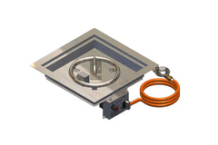 Gofire Inbouwbrander Vierkant 40 x 40 cm | Flexibel bedieningspaneel | RVS