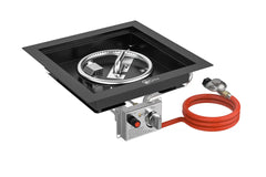 Gofire Inbouwbrander Vierkant 40 x 40 cm | Flexibel bedieningspaneel | Zwart gecoat