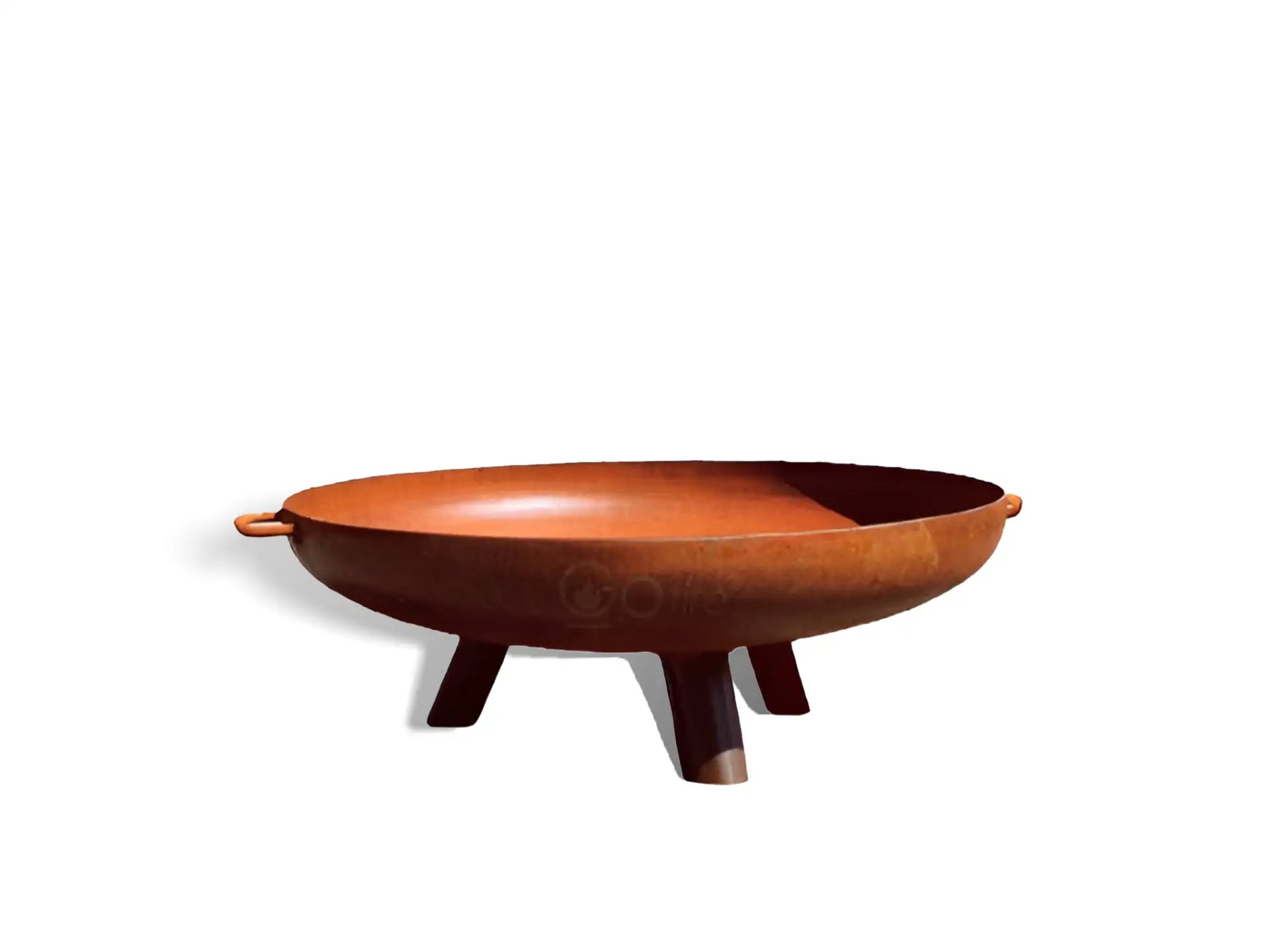 GoFire Lev vuurschaal 80 cm van cortenstaal leeg, sfeervol voor gebruik in de tuin of op het terras.
