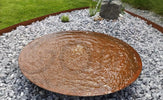 GoFire Soho Waterschaal cortenstaal 100 cm - vogel drinkschaal - groot vogelbad tuin