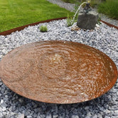 GoFire Soho Waterschaal cortenstaal 100 cm - vogel drinkschaal - groot vogelbad tuin