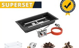 Gofire SUPERSET Inbouwbrander Rechthoek 56 x 28 cm | Flexibel bedieningspaneel | Zwart gecoat