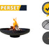 GoFire SUPERSET Oda vuurschaal zwart met vonkenscherm en deksel 80 cm