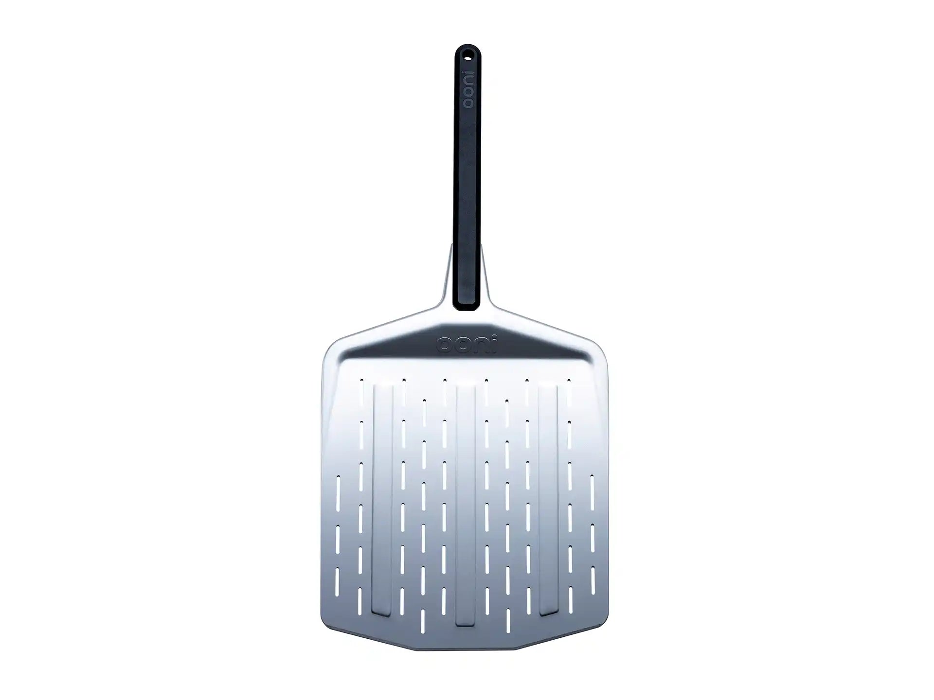 Ooni Aluminium Pizzaschep 30 centimeter met geanodiseerde coating, pizzaschep voor pizza ovens met stevig handvat, productfoto op witte achtergrond.
