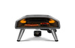 Ooni Koda 2 Pro pizza oven op gas, vooraanzicht met dubbele brander en brede opening, productfoto op witte achtergrond.