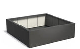 Adezz Carrez Plantenbak Polyester Vierkant 200 x 200 x 60 cm Zwartgrijs