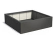 Adezz Carrez Plantenbak Polyester Vierkant 200 x 200 x 60 cm Zwartgrijs