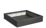 Adezz Carrez Plantenbak Polyester Vierkant 200 x 200 x 40 cm Zwartgrijs