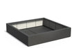 Adezz Carrez Plantenbak Polyester Vierkant 200 x 200 x 40 cm Zwartgrijs
