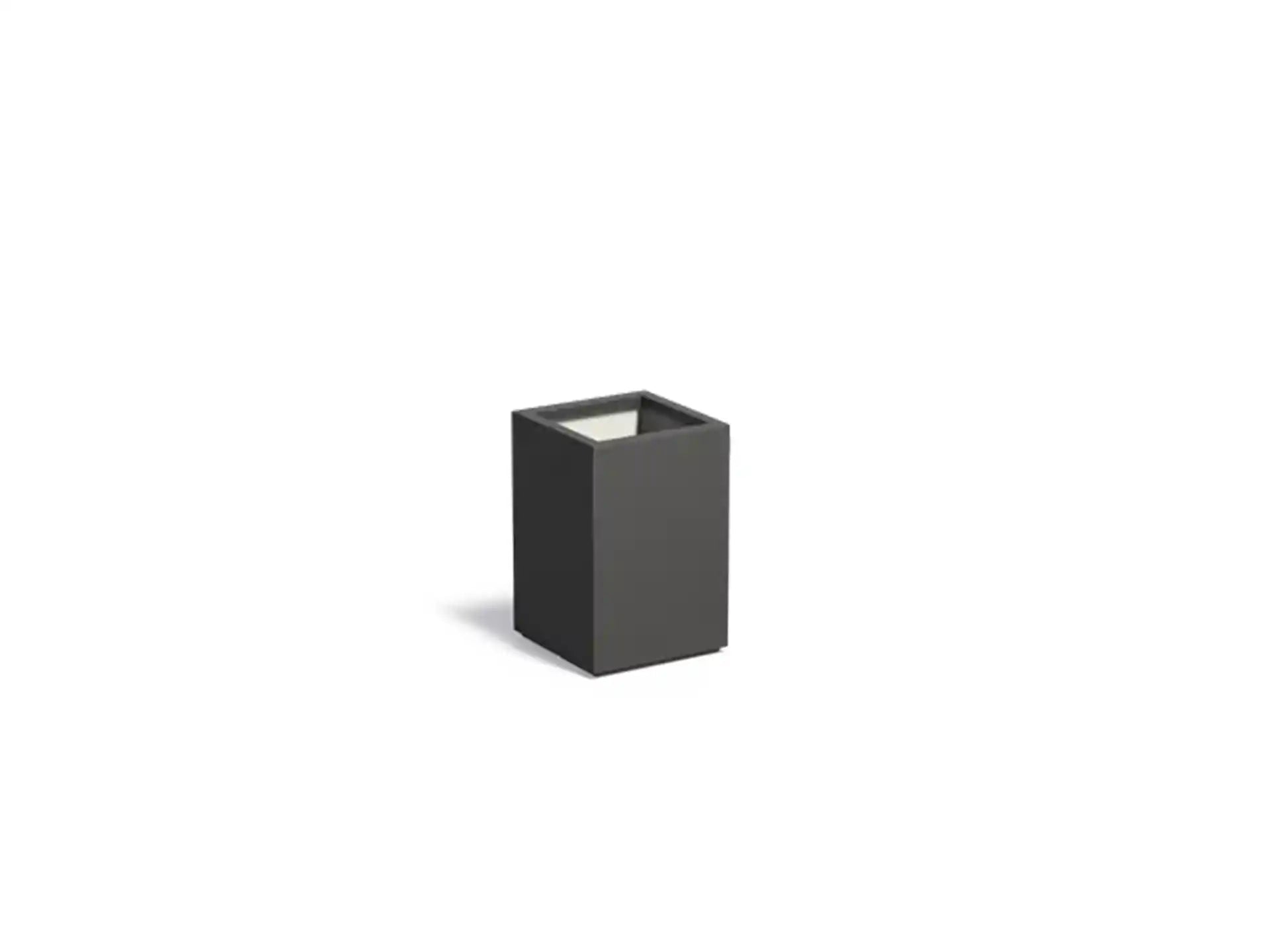 Adezz Carrez Plantenbak Polyester Vierkant 40 x 40 x 60 cm Zwartgrijs