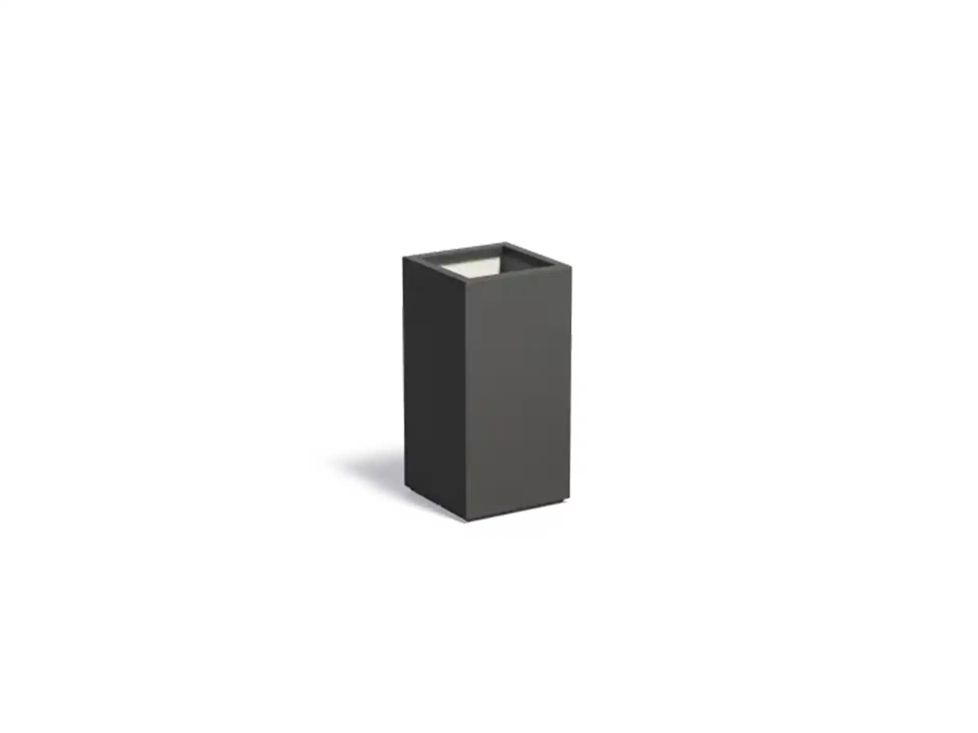 Adezz Carrez Plantenbak Polyester Vierkant 40 x 40 x 80 cm Zwartgrijs