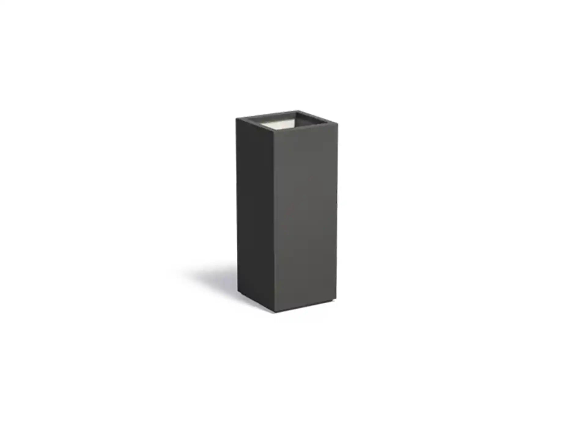 Adezz Carrez Plantenbak Polyester Vierkant 40 x 40 x 100 cm Zwartgrijs