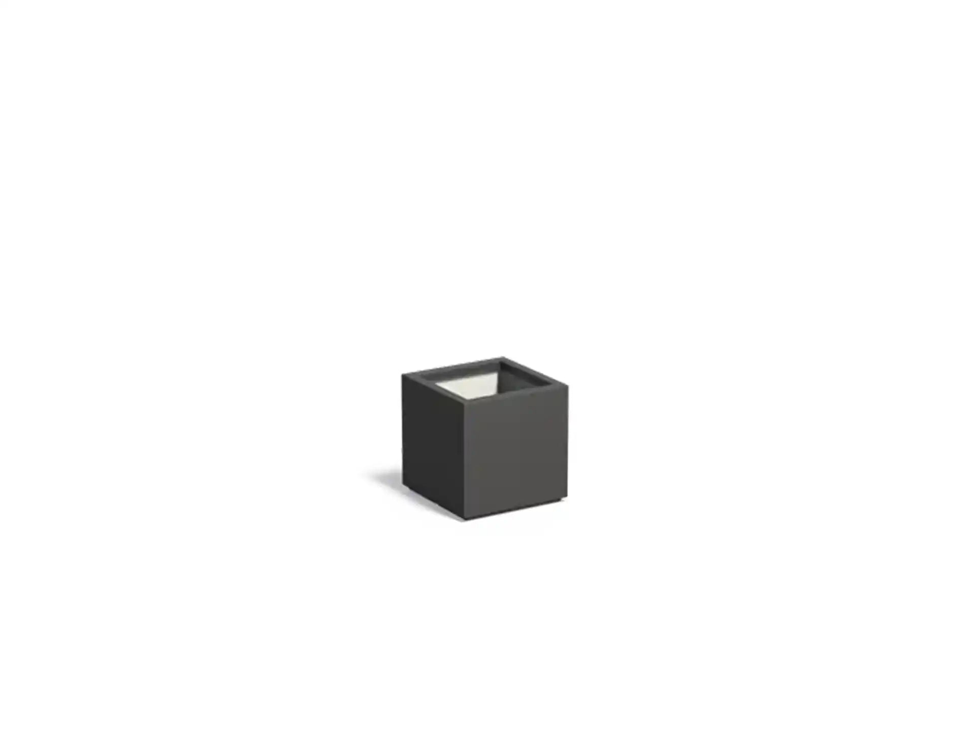 Adezz Carrez Plantenbak Polyester Vierkant 40 x 40 x 40 cm Zwartgrijs