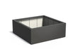 Adezz Carrez Plantenbak Polyester Vierkant 160 x 160 x 60 cm Zwartgrijs