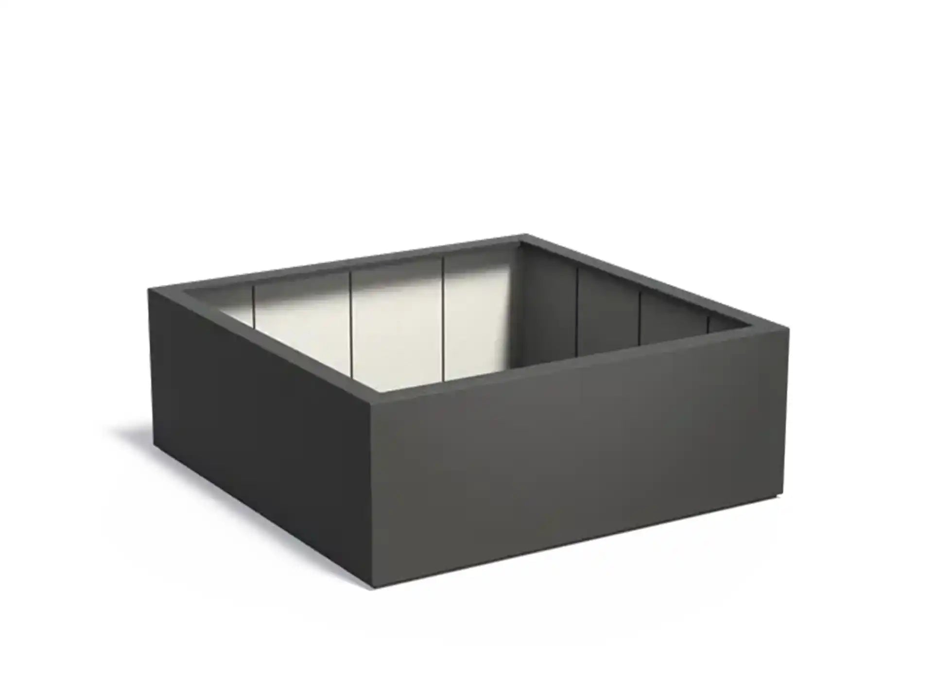 Adezz Carrez Plantenbak Polyester Vierkant 160 x 160 x 60 cm Zwartgrijs