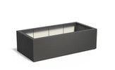 Adezz Carrez Plantenbak Polyester Rechthoek 200 x 100 x 60 cm Zwartgrijs