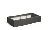 Adezz Carrez Plantenbak Polyester Rechthoek 200 x 100 x 40 cm Zwartgrijs