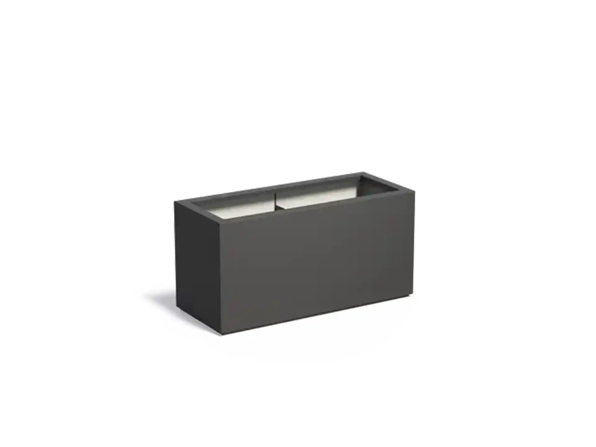 Adezz Carrez Plantenbak Polyester Rechthoek 120 x 50 x 60 cm Zwartgrijs