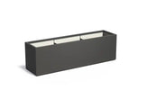Adezz Carrez Plantenbak Polyester Rechthoek 200 x 50 x 60 cm Zwartgrijs