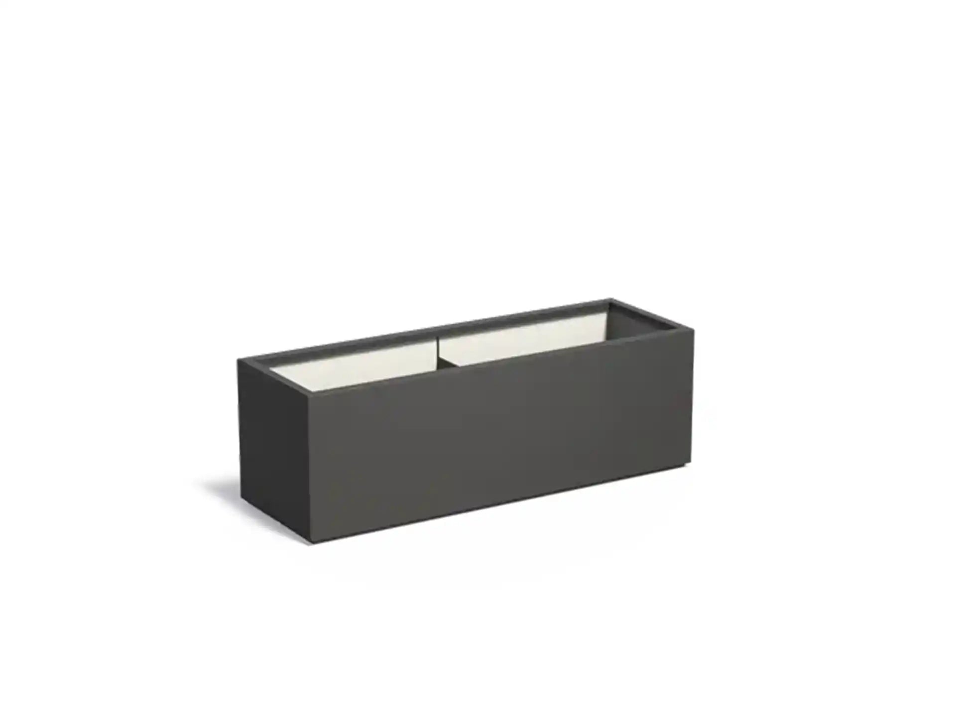Adezz Carrez Plantenbak Polyester Rechthoek 150 x 50 x 50 cm Zwartgrijs