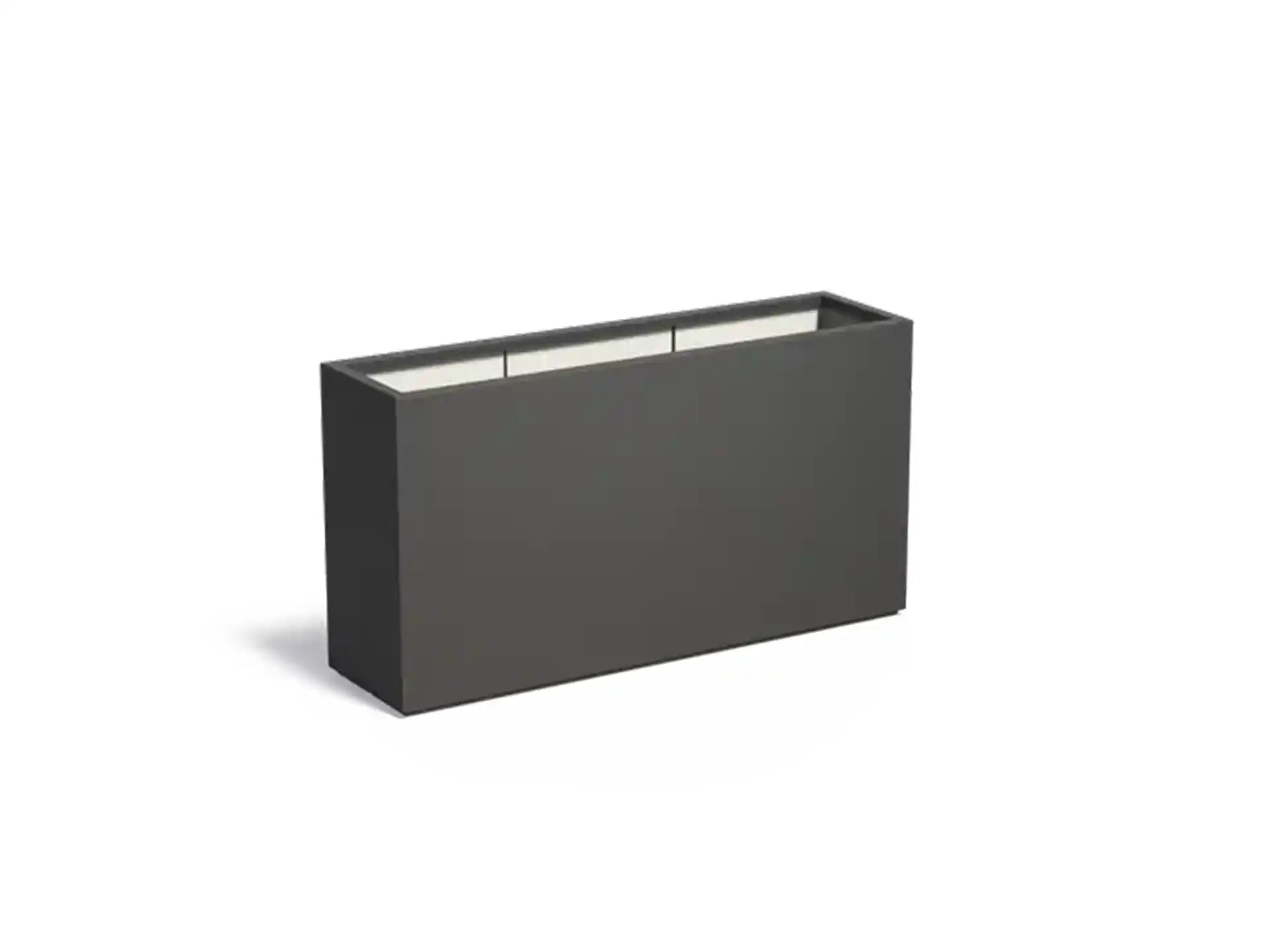 Adezz Carrez Plantenbak Polyester Rechthoek 150 x 40 x 80 cm Zwartgrijs