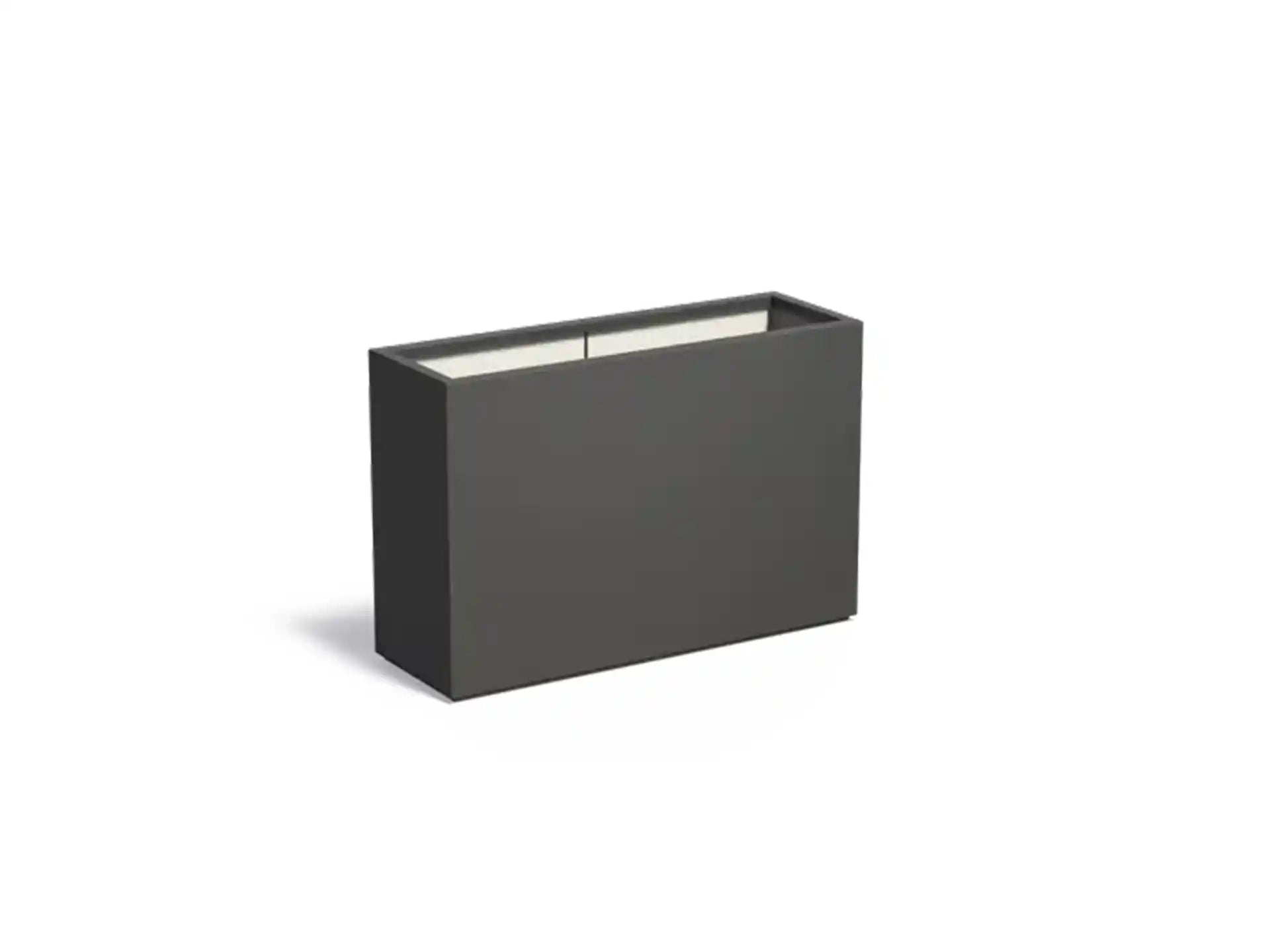 Adezz Carrez Plantenbak Polyester Rechthoek 120 x 40 x 80 cm Zwartgrijs