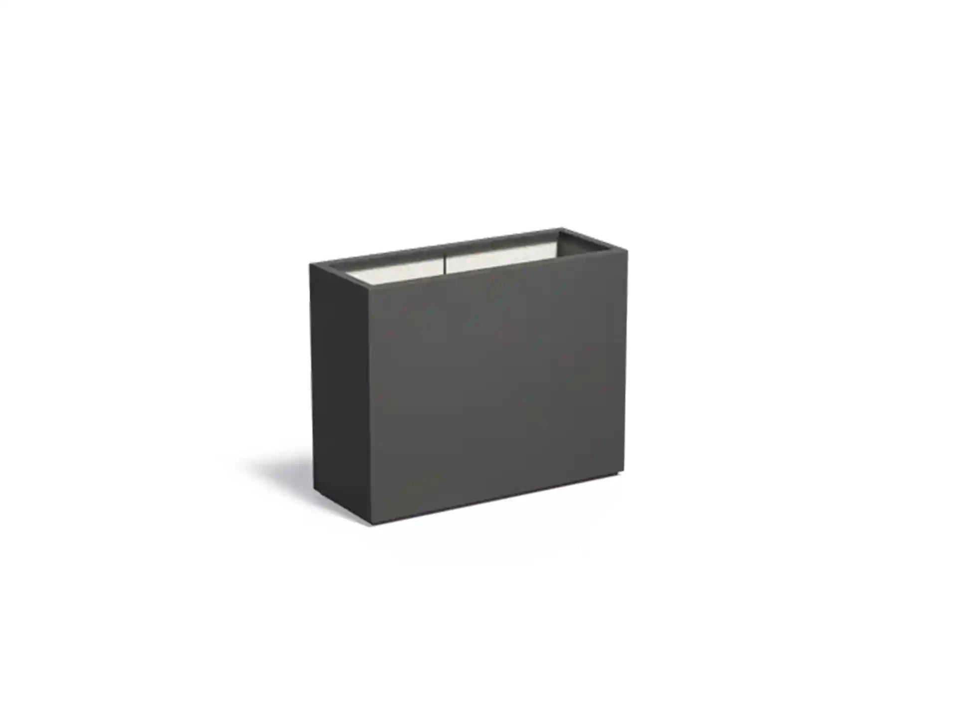 Adezz Carrez Plantenbak Polyester Rechthoek 100 x 40 x 80 cm Zwartgrijs