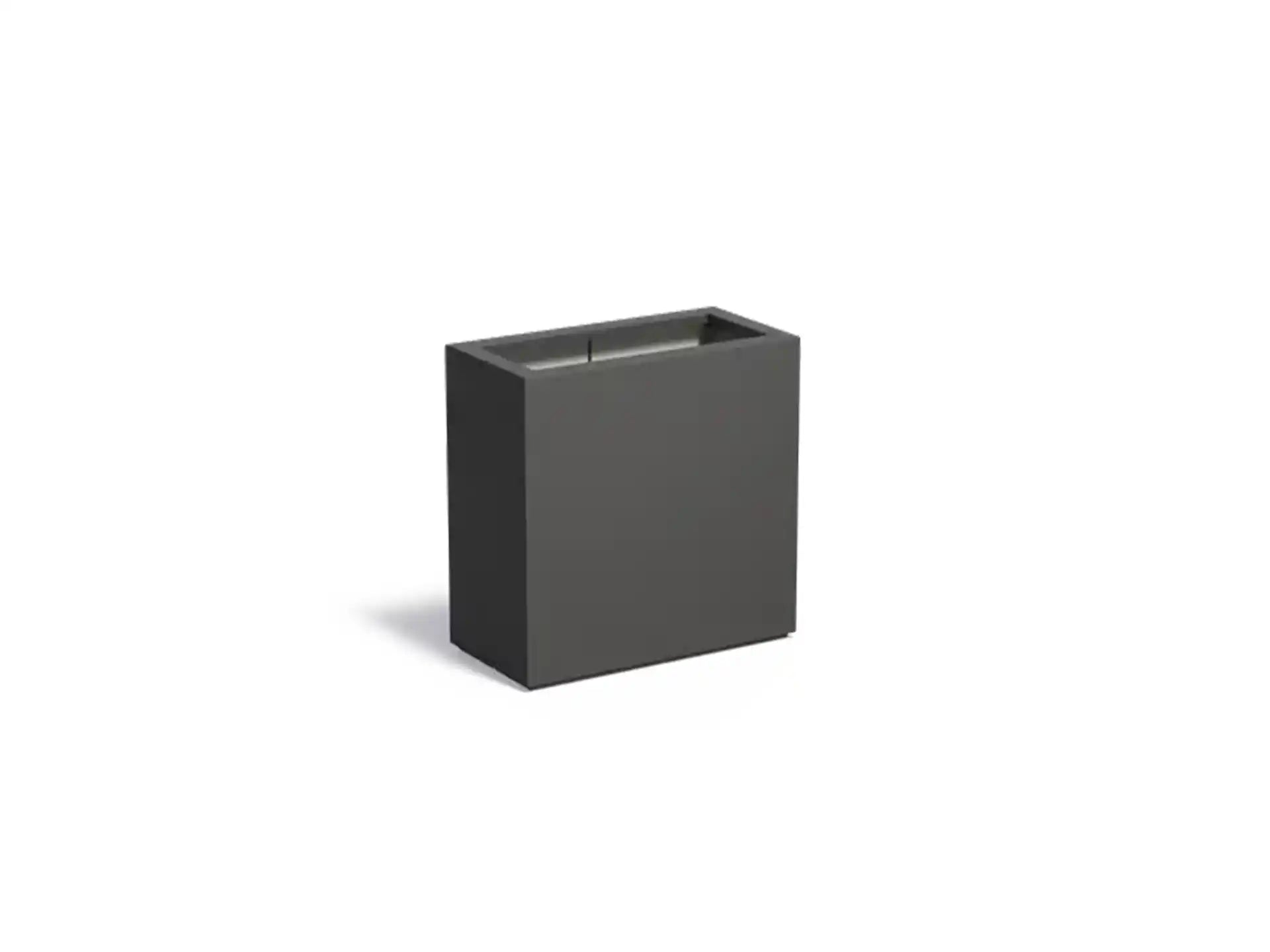 Adezz Carrez Plantenbak Polyester Rechthoek 80 x 40 x 80 cm Zwartgrijs
