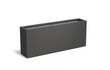 Adezz Carrez Plantenbak Polyester Rechthoek 200 x 40 x 80 cm Zwartgrijs