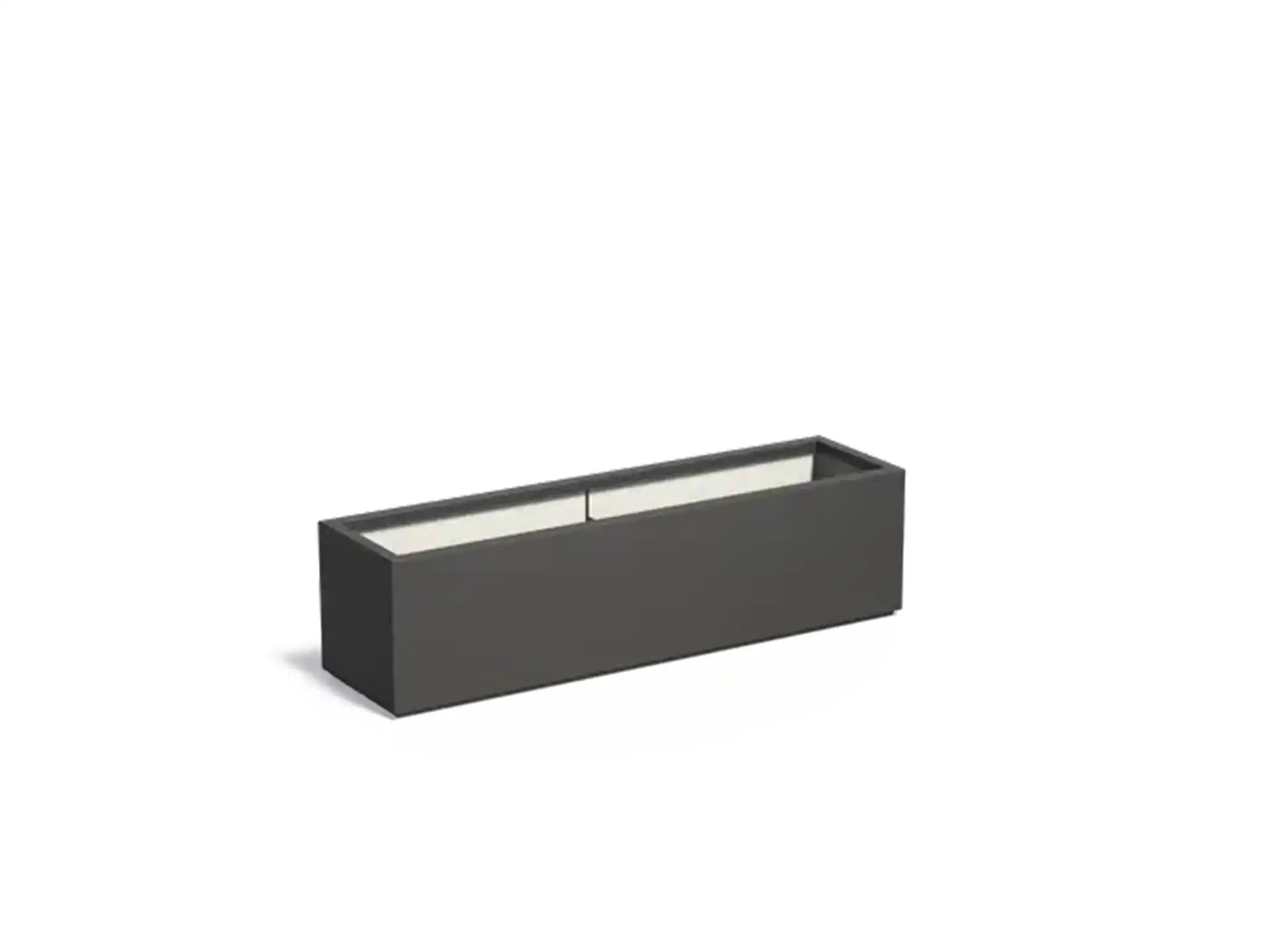 Adezz Carrez Plantenbak Polyester Rechthoek 150 x 40 x 40 cm Zwartgrijs