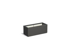 Adezz Carrez Plantenbak Polyester Rechthoek 100 x 40 x 40 cm Zwartgrijs